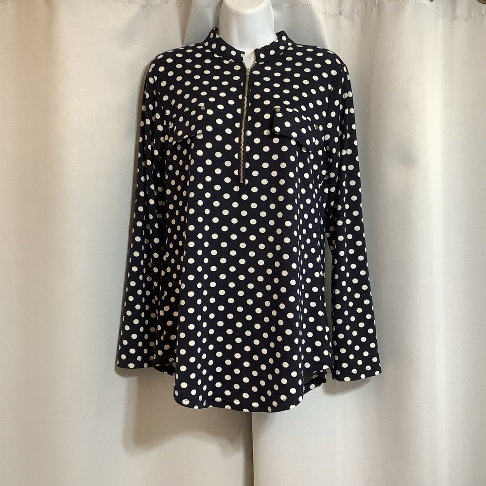 Women’s Top Size Small Polka Dots Long Sleeves